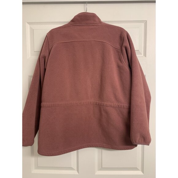 L.L. Bean Dusty Rose Fleece Full Zip Jacket Size M - Picture 3 of 8